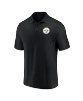 Men's Fanatics Black Pittsburgh Steelers Component Polo Shirt