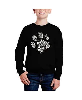 Dog Paw - Big Boy's Word Art Crewneck Sweatshirt
