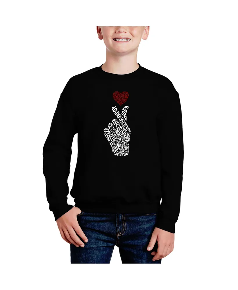 K-Pop - Big Boy's Word Art Crewneck Sweatshirt