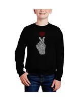 K-Pop - Big Boy's Word Art Crewneck Sweatshirt