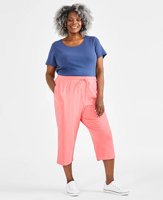 Style & Co Plus Knit Pull-On Capri Pants, Created for Macy's