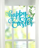 Glitzhome 18" L Easter Metal "Happy Easter" Door Hanger