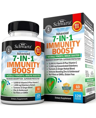 Immune Support Supplement - Zinc, Vitamin C, D3, Elderberry, Goldenseal