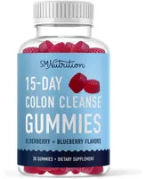 SMNutrition Colon Cleanse & Detox Gummies | Occasional Constipation & Bloating Relief | Fast Acting Cleanser & Debloat for Women and Men with Triphala