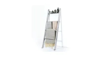 4-Tier Wall Leaning Ladder Shelf Stand