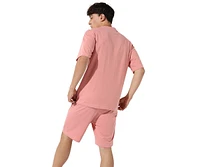 Campus Sutra Men's Oversized Solid Peach Casual Co-Ord Set