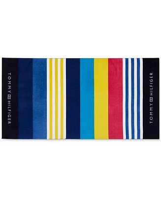 Tommy Hilfiger Sunblock Stripe Beach Towel, 36" x 70"