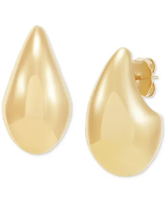 Polished Medium Teardrop Sculptural Earrings in 14k Gold, 30mm