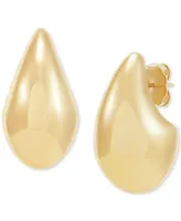 Polished Medium Teardrop Sculptural Earrings in 14k Gold, 30mm