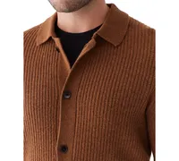 Frank And Oak Men's Collared Button Sweater Overshirt