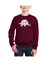 Stegosaurus - Big Boy's Word Art Crewneck Sweatshirt