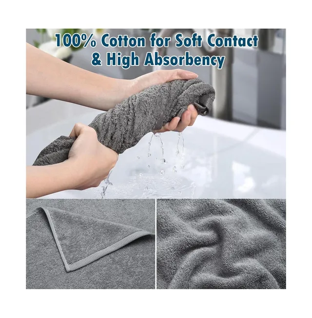 Sunham Soft Spun 27 x 52 Cotton Bath Towel - Grey