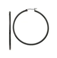 Chisel Stainless Steel Polished plated Hoop Earrings