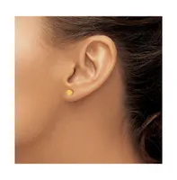 Chisel Stainless Steel Polished Yellow Ip-plated Hexagon Earrings