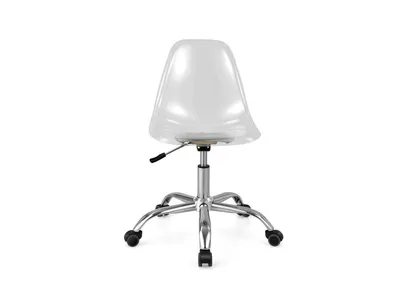 Swivel Acrylic Armless Adjustable Height Office Chair