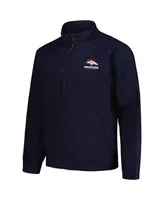 Men's Dunbrooke Navy Denver Broncos Journey Workwear Tri-Blend Full-Zip Jacket