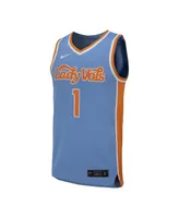 Men's and Women's Nike #1 Light Blue Tennessee Volunteers Team Replica Basketball Jersey