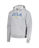 Men's League Collegiate Wear Heather Gray Distressed Ucla Bruins Tall Arch Essential Pullover Hoodie