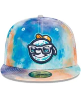 Men's New Era Teal Asheville Tourists Theme Nights Asheville Hippies 59FIFTY Fitted Hat