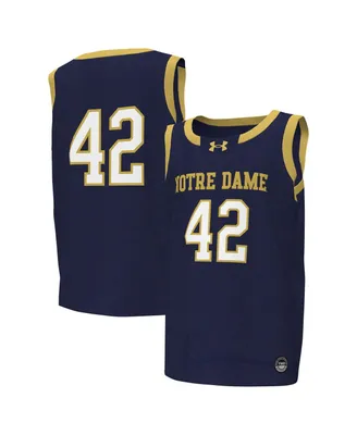 Big Boys Under Armour #42 Navy Notre Dame Fighting Irish Replica Basketball Jersey