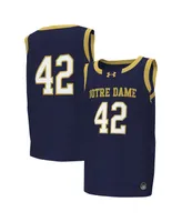 Big Boys Under Armour #42 Navy Notre Dame Fighting Irish Replica Basketball Jersey