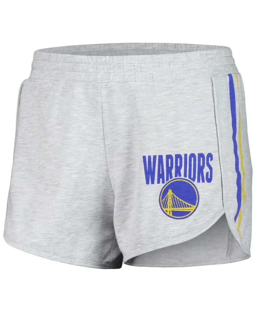 Women's Concepts Sport Gray Golden State Warriors Cedar Long Sleeve T-shirt and Shorts Sleep Set