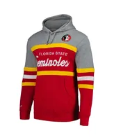 Men's Mitchell & Ness Garnet Florida State Seminoles Head Coach Pullover Hoodie