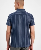 Sun + Stone Men's Horacio Regular-Fit Striped Shirt, Created for Macy's