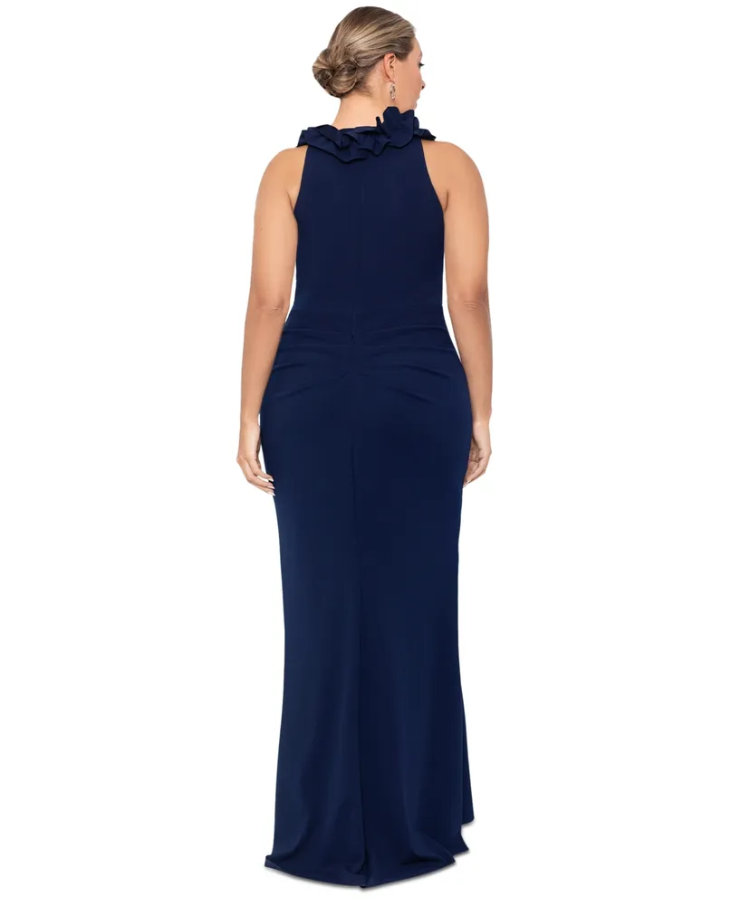 Xscape Plus Size Ruffled Gown