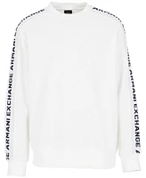 A|X Armani Exchange Men's Jacquard Logo Sleeve Crewneck Sweatshirt