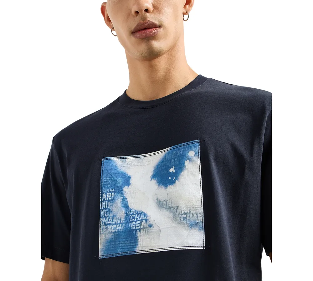 A|X Armani Exchange Men's Short Sleeve Cotton Jersey Box Logo T-Shirt
