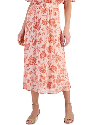 Jm Collection Women's Printed Pull-On Skirt, Created for Macy's