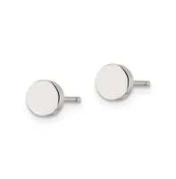 Chisel Stainless Steel Polished Circle Earrings