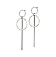 Chisel Stainless Steel Polished Dangle Earrings