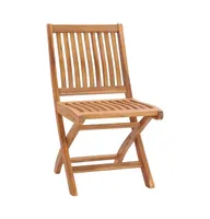 Folding Patio Chairs 2 pcs Solid Teak Wood