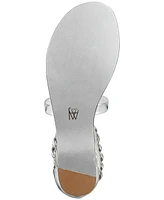 Aaj by Aminah Aurora Women's Crystal Chain Flat Sandals