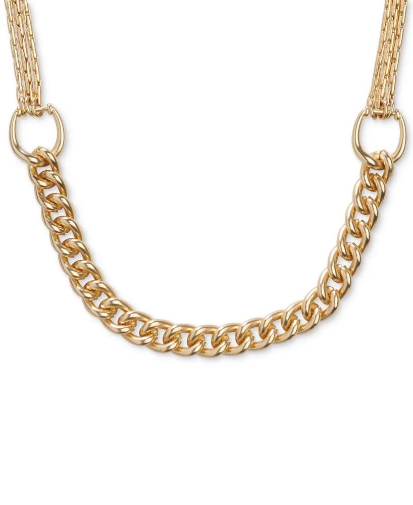 Lucky Brand Gold-Tone Chunky Chain Necklace, 15-1/2" + 3" extender