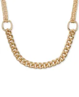 Lucky Brand Gold-Tone Chunky Chain Necklace, 15-1/2" + 3" extender