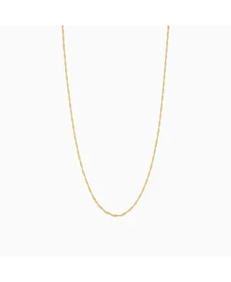 Bearfruit Jewelry Sterling Silver 18k Gold Plated Ashley Basic Chain Necklace, 14"-16"