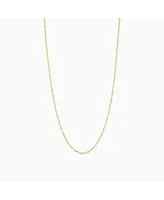 Bearfruit Jewelry Sterling Silver 18k Gold Plated Ashley Basic Chain Necklace, 14"-16"