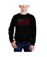 Usa Flag - Big Boy's Word Art Crewneck Sweatshirt