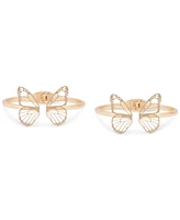 Lucky Brand Gold-Tone 2-Pc. Set Open Butterfly Cuff Bracelets