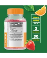 Lifeable Vitamin D3 + K2 Gummies - Bone Health And Immunity - Great Tasting Natural Flavor, Dietary Supplement Vitamins - 60 Gummies