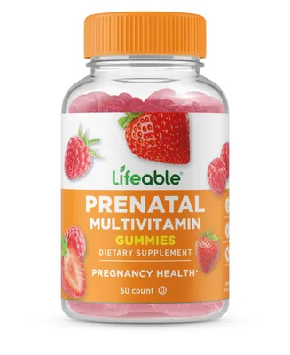 Lifeable Prenatal Multivitamin Gummies - Healthy Pregnancy - Great Tasting Natural Flavor, Dietary Supplement Vitamins