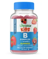 Lifeable Sugar Free B Complex with Vitamin C for Kids Gummies - Energy, Nervous System - Great Tasting, Dietary Supplement Vitamins - 60 Gummies