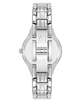 Anne Klein Women's Quartz Round Silver-Tone Alloy Link Bracelet Watch, 28mm - Silver