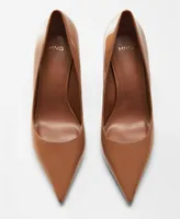 Mango Women's Leather-Effect Heeled Shoes