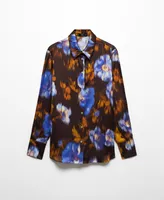 Mango Women's Satin Print Shirt