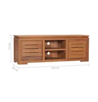 Tv Stand 43.3"x11.8"x15.7" Solid Wood Teak