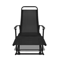 Patio Rocking Chair Steel and Text Ilene Black